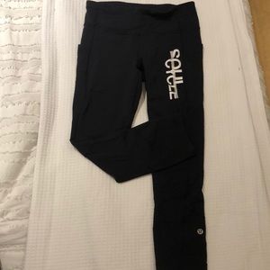 Soul Cycle x Lululemon Cropped Leggings